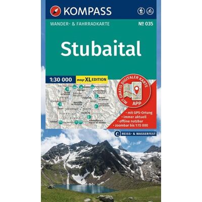 Kompass-Karten KOMPASS Wanderkarte 035 Stubaital 1:30.000 Kompass-Karten KOMPASS Wanderkarte 035 Stubaital 1:30.000