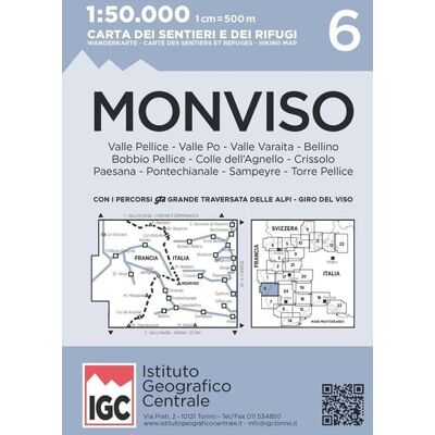 Istituto Geografico Centr IGC Italien 1 : 50 000 Wanderkarte 6 Monviso Istituto Geografico Centr IGC Italien 1 : 50 000 Wanderkarte 6 Monviso