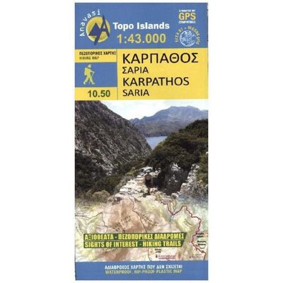 Anavasi Editions Wanderkarte Karpathos 1 : 43.000 Anavasi Editions Wanderkarte Karpathos 1 : 43.000