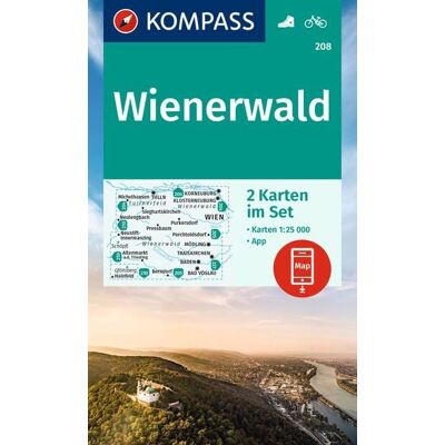 Kompass-Karten KOMPASS Wanderkarten-Set 208 Wienerwald (2 Karten) 1:25.000 Kompass-Karten KOMPASS Wanderkarten-Set 208 Wienerwald (2 Karten) 1:25.000