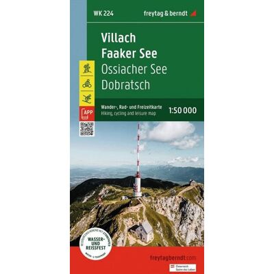 KOMPASS freytag und berndt freytag & berndt Wanderkarte WK 224 Villach - Faaker See, Ossiacher See - Dobratsch 1:50.000 KOMPASS freytag und berndt freytag & berndt Wanderkarte WK 224 Villach - Faaker See, Ossiacher See - Dobratsch 1:50.000