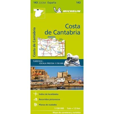 MICHELIN Costa de Cantabria - Zoom Map 143. 1 : 150 000 MICHELIN Costa de Cantabria - Zoom Map 143. 1 : 150 000