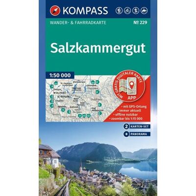 Kompass-Karten KOMPASS Wanderkarten-Set 229 Salzkammergut (2 Karten) 1:50.000 Kompass-Karten KOMPASS Wanderkarten-Set 229 Salzkammergut (2 Karten) 1:50.000