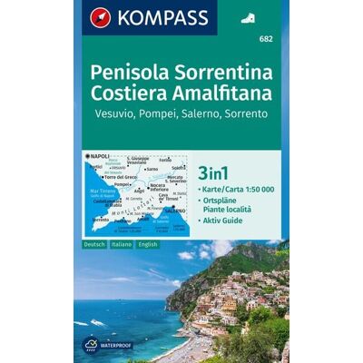 Kompass-Karten KOMPASS Wanderkarte 682 Penisola Sorrentina, Costiera Amalfitana, Vesuvio, Pompei, Salerno, Sorrento 1:50.000 Kompass-Karten KOMPASS Wanderkarte 682 Penisola Sorrentina, Costiera Amalfitana, Vesuvio, Pompei, Salerno, Sorrento 1:50.000
