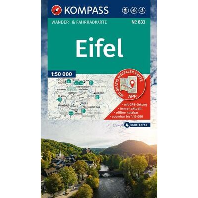 Kompass-Karten KOMPASS Wanderkarten-Set 833 Eifel (4 Karten) 1:50.000 Kompass-Karten KOMPASS Wanderkarten-Set 833 Eifel (4 Karten) 1:50.000