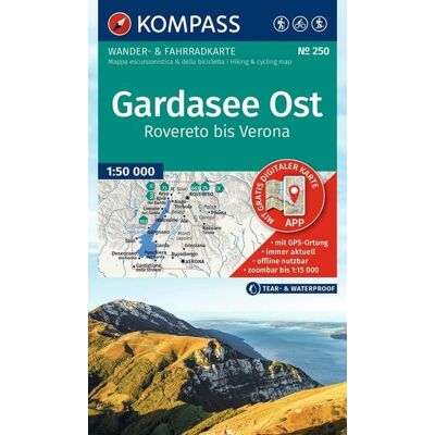 Kompass-Karten KOMPASS Wanderkarte 250 Gardasee Ost, Rovereto bis Verona 1:50.000 Kompass-Karten KOMPASS Wanderkarte 250 Gardasee Ost, Rovereto bis Verona 1:50.000