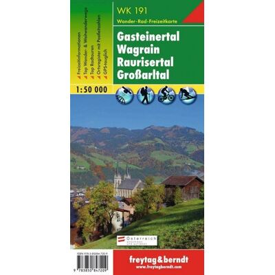 KOMPASS freytag und berndt freytag & berndt Wanderkarte WK 191 Gasteinertal - Wagrain - Raurisertal - Großarltal 1:50.000 KOMPASS freytag und berndt freytag & berndt Wanderkarte WK 191 Gasteinertal - Wagrain - Raurisertal - Großarltal 1:50.000