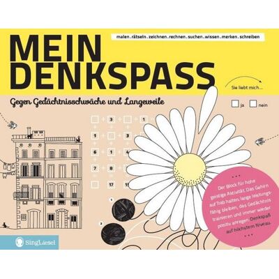Singliesel Gedächtnistraining für Senioren. Mein Denkspass. Der Gedächtnistraining-Block gegen Gedächtnisschwäche und Langeweile. Denksport-Übungen, die Senioren Spass machen Singliesel Gedächtnistraining für Senioren. Mein Denkspass. Der Gedächtnistraining-Block gegen Gedächtnisschwäche und Langeweile. Denksport-Übungen, die Senioren Spass machen