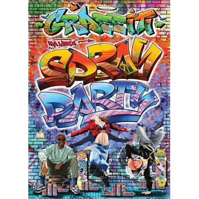 Dhamma Verlag GRAFFITI Malbuch - SPRAY PARTY - für Teenager mit 50 coolen Malvorlagen Dhamma Verlag GRAFFITI Malbuch - SPRAY PARTY - für Teenager mit 50 coolen Malvorlagen