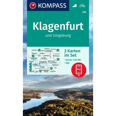 Kompass-Karten KOMPASS Wanderkarten-Set 294 Klagenfurt und Umgebung (2 Karten) 1:50.000 Kompass-Karten KOMPASS Wanderkarten-Set 294 Klagenfurt und Umgebung (2 Karten) 1:50.000