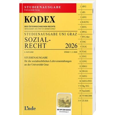 Linde KODEX Studienausgabe Sozialrecht Graz 2026 Linde KODEX Studienausgabe Sozialrecht Graz 2026