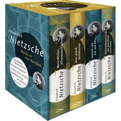 Anaconda Friedrich Nietzsche, Werke in vier Bänden (Menschliches, Allzu Menschliches - Also sprach Zarathustra - Jenseits von Gut und Böse - Götzendämmerung/Der Antichrist/Ecce Homo) (4 Bände im Schuber) Anaconda Friedrich Nietzsche, Werke in vier Bänden (Menschliches, Allzu Menschliches - Also sprach Zarathustra - Jenseits von Gut und Böse - Götzendämmerung/Der Antichrist/Ecce Homo) (4 Bände im Schuber)