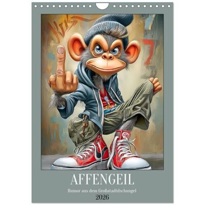 Affengeil. Humor aus dem Großstadtdschungel (Wandkalender 2026 DIN A4 hoch), CALVENDO Monatskalender Affengeil. Humor aus dem Großstadtdschungel (Wandkalender 2026 DIN A4 hoch), CALVENDO Monatskalender