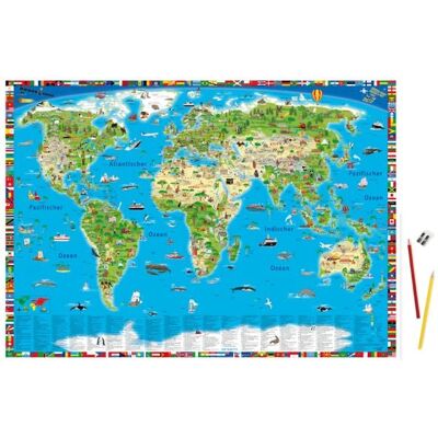 Druckbunt Verlag GmbH Erlebniskarte „Illustrierte Weltkarte“ – Schreibtischunterlage Druckbunt Verlag GmbH Erlebniskarte „Illustrierte Weltkarte“ – Schreibtischunterlage
