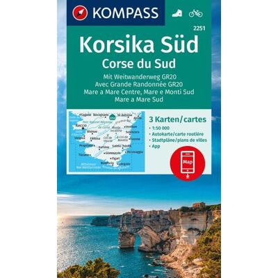 Kompass-Karten KOMPASS Wanderkarten-Set 2251 Korsika Süd. Mit Weitwanderweg GR20 / Corse du Sud. Avec Grande Randonnée GR20 (3 Karten) 1:50.000 Kompass-Karten KOMPASS Wanderkarten-Set 2251 Korsika Süd. Mit Weitwanderweg GR20 / Corse du Sud. Avec Grande Randonnée GR20 (3 Karten) 1:50.000