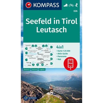 Kompass-Karten KOMPASS Wanderkarte 026 Seefeld in Tirol, Leutasch 1:25.000 Kompass-Karten KOMPASS Wanderkarte 026 Seefeld in Tirol, Leutasch 1:25.000