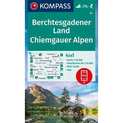 Kompass-Karten KOMPASS Wanderkarte 14 Berchtesgadener Land, Chiemgauer Alpen 1:50.000 Kompass-Karten KOMPASS Wanderkarte 14 Berchtesgadener Land, Chiemgauer Alpen 1:50.000