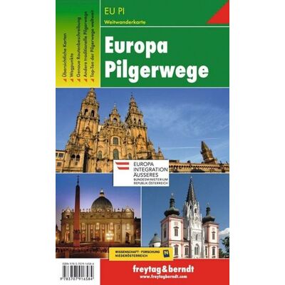 KOMPASS freytag und berndt Europa Pilgerwege, Wanderkarte 1:2.000.000 - 1:3.500.000 KOMPASS freytag und berndt Europa Pilgerwege, Wanderkarte 1:2.000.000 - 1:3.500.000