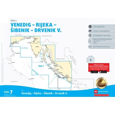 Delius Klasing Sportbootkarten Satz 7: Adria 1 (Ausgabe 2025/2026) Delius Klasing Sportbootkarten Satz 7: Adria 1 (Ausgabe 2025/2026)