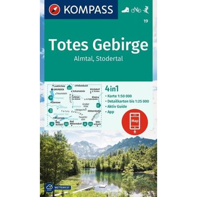 Kompass-Karten KOMPASS Wanderkarte 19 Totes Gebirge, Almtal, Stodertal 1:50.000 Kompass-Karten KOMPASS Wanderkarte 19 Totes Gebirge, Almtal, Stodertal 1:50.000