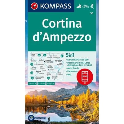 Kompass-Karten KOMPASS Wanderkarte 55 Cortina d'Ampezzo 1:50.000 Kompass-Karten KOMPASS Wanderkarte 55 Cortina d'Ampezzo 1:50.000
