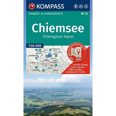 Kompass-Karten KOMPASS Wanderkarte 10 Chiemsee, Chiemgauer Alpen 1:50.000 Kompass-Karten KOMPASS Wanderkarte 10 Chiemsee, Chiemgauer Alpen 1:50.000