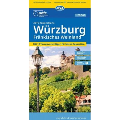 Kompass-Karten BVA ADFC Regionalkarte Würzburg Fränkisches Weinland 1:75.000 Kompass-Karten BVA ADFC Regionalkarte Würzburg Fränkisches Weinland 1:75.000