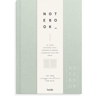 Burde Publishing AB Burde Notizbuch Textil grün liniert A5 Burde Publishing AB Burde Notizbuch Textil grün liniert A5