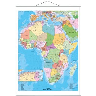 Stiefel Eurocart Stiefel Wandkarte Großformat Afrika politisch mit Postleitbereichen, englische Ausgabe, mit Metallstäben Stiefel Eurocart Stiefel Wandkarte Großformat Afrika politisch mit Postleitbereichen, englische Ausgabe, mit Metallstäben