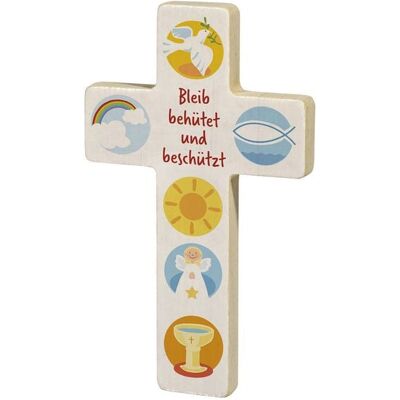 St. Benno Holzkreuz »Bleib behütet und beschützt« St. Benno Holzkreuz »Bleib behütet und beschützt«