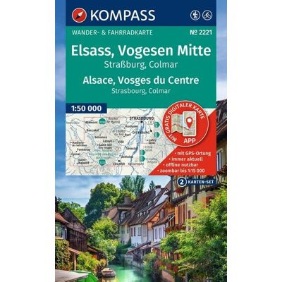 Kompass-Karten KOMPASS Wanderkarten-Set 2221 Elsass, Vogesen Mitte, Alsace, Vosges du Centre (2 Karten) 1:50.000 Kompass-Karten KOMPASS Wanderkarten-Set 2221 Elsass, Vogesen Mitte, Alsace, Vosges du Centre (2 Karten) 1:50.000