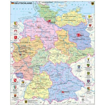Stiefel Eurocart Deutschland politisch mit Wappen 1 : 700.000 Stiefel Eurocart Deutschland politisch mit Wappen 1 : 700.000
