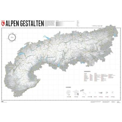 Marmota Maps GmbH Alpen Gestalten - 100 x 70 cm Marmota Maps GmbH Alpen Gestalten - 100 x 70 cm