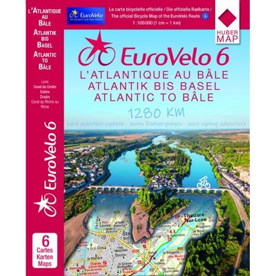HUBER EuroVelo 6 (Atlantic - Basel) 1:100 000 HUBER EuroVelo 6 (Atlantic - Basel) 1:100 000