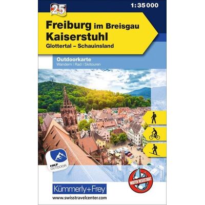 Kümmerly+Frey Freiburg im Breisgau Kaiserstuhl Glottertal, Schauinsland, Nr. 25 Outdoorkarte Deutschland 1:35 000 Kümmerly+Frey Freiburg im Breisgau Kaiserstuhl Glottertal, Schauinsland, Nr. 25 Outdoorkarte Deutschland 1:35 000