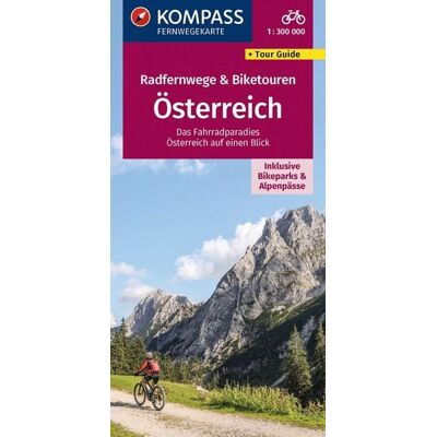Kompass-Karten KOMPASS Radfernwegekarte Radfernwege & Biketouren Österreich - Übersichtskarte 1:300.000 Kompass-Karten KOMPASS Radfernwegekarte Radfernwege & Biketouren Österreich - Übersichtskarte 1:300.000
