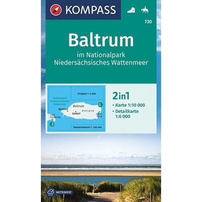 Kompass-Karten KOMPASS Wanderkarte 730 Baltrum im Nationalpark Niedersächsisches Wattenmeer 1:10.000 Kompass-Karten KOMPASS Wanderkarte 730 Baltrum im Nationalpark Niedersächsisches Wattenmeer 1:10.000
