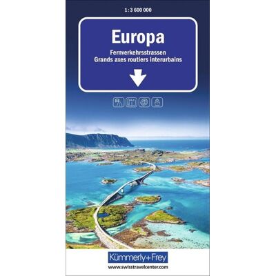 Kümmerly+Frey Strassenkarte Europa Fernverkehrsstrassen 1:3,6 Mio. Kümmerly+Frey Strassenkarte Europa Fernverkehrsstrassen 1:3,6 Mio.