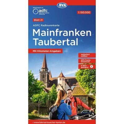 Kompass-Karten BVA ADFC Radtourenkarte Mainfranken Taubertal 1:150.000 Kompass-Karten BVA ADFC Radtourenkarte Mainfranken Taubertal 1:150.000