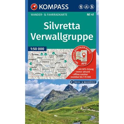 Kompass-Karten KOMPASS Wanderkarte 41 Silvretta, Verwallgruppe 1:50.000 Kompass-Karten KOMPASS Wanderkarte 41 Silvretta, Verwallgruppe 1:50.000
