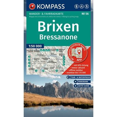 Kompass-Karten KOMPASS Wanderkarte 56 Brixen / Bressanone 1:50.000 Kompass-Karten KOMPASS Wanderkarte 56 Brixen / Bressanone 1:50.000