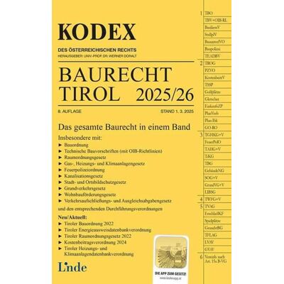 Linde KODEX Baurecht Tirol 2025/26 Linde KODEX Baurecht Tirol 2025/26