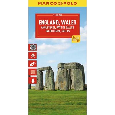 MairDuMont MARCO POLO Reisekarte England, Wales (2-Karten-Set) 1:350.000 MairDuMont MARCO POLO Reisekarte England, Wales (2-Karten-Set) 1:350.000