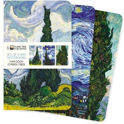 BrownTrout Dreier Set Mini-Notizbücher: Vincent van Gogh, Zypressen BrownTrout Dreier Set Mini-Notizbücher: Vincent van Gogh, Zypressen