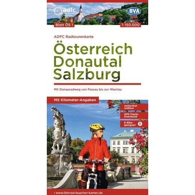 KOMPASS Freytag & Berndt BVA ADFC Radtourenkarte Österreich Donautal Salzburg 1:150.000 KOMPASS Freytag & Berndt BVA ADFC Radtourenkarte Österreich Donautal Salzburg 1:150.000