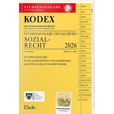 Linde KODEX Studienausgabe Sozialrecht Salzburg 2026 Linde KODEX Studienausgabe Sozialrecht Salzburg 2026