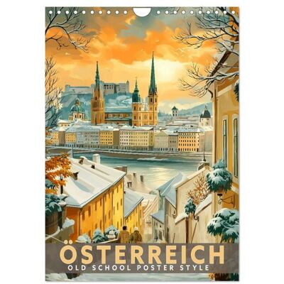 Österreich - Old School Poster Style (Wandkalender 2027 DIN A4 hoch), CALVENDO Monatskalender Österreich - Old School Poster Style (Wandkalender 2027 DIN A4 hoch), CALVENDO Monatskalender