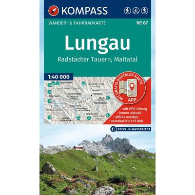Kompass-Karten KOMPASS Wanderkarte 67 Lungau, Radstädter Tauern, Maltatal 1:40.000 Kompass-Karten KOMPASS Wanderkarte 67 Lungau, Radstädter Tauern, Maltatal 1:40.000