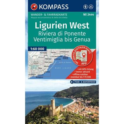 Kompass-Karten KOMPASS Wanderkarte 2444 Ligurien West - Riviera di Ponente, Ventimiglia bis Genua 1:60.000 Kompass-Karten KOMPASS Wanderkarte 2444 Ligurien West - Riviera di Ponente, Ventimiglia bis Genua 1:60.000