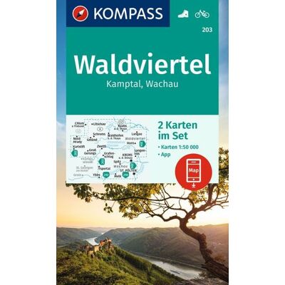 Kompass-Karten KOMPASS Wanderkarten-Set 203 Waldviertel, Kamptal, Wachau Kompass-Karten KOMPASS Wanderkarten-Set 203 Waldviertel, Kamptal, Wachau